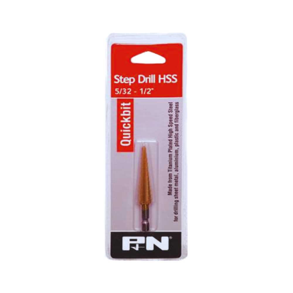 P&N Tools Quickbit Impact Drill HSS Multi-Step Titanium Coated Drill Bit Set