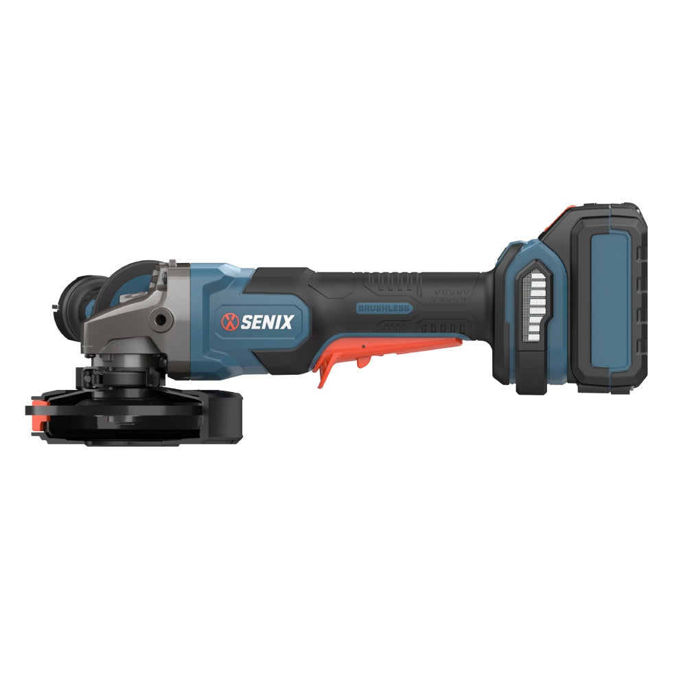 SENIX X2 18V Brushless 125mm Angle Grinder Skin with Paddle Switch