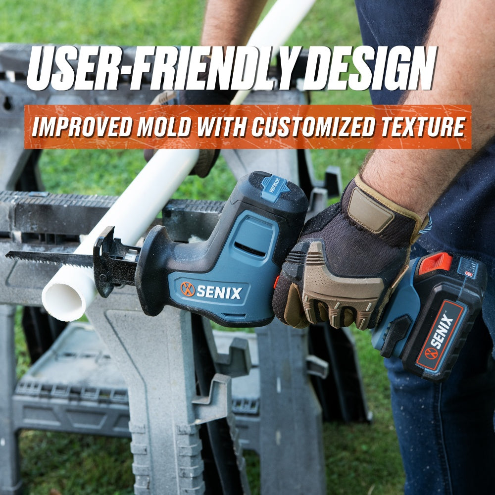 SENIX X2 18V Brushless 22mm Compact Reciprocating Saw Skin