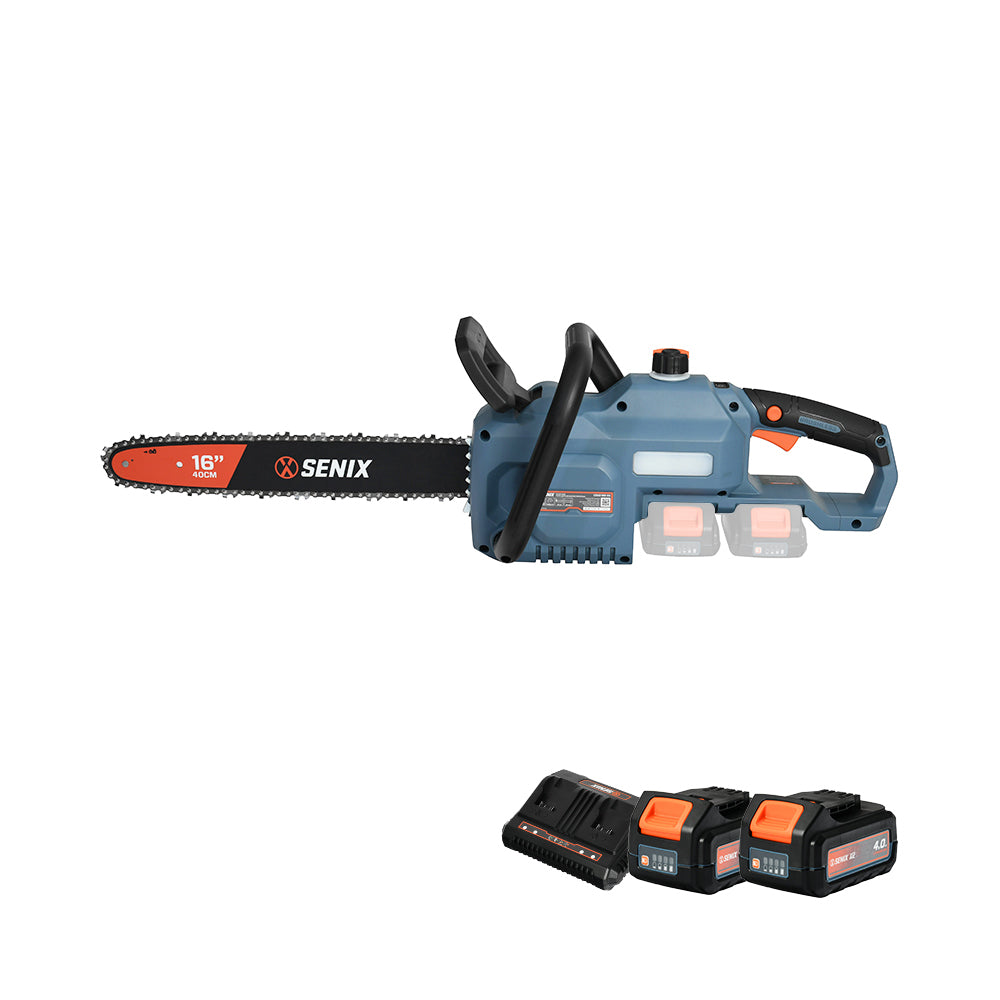 SENIX 2X2 36V Brushless Rear Handle Chainsaw Kit