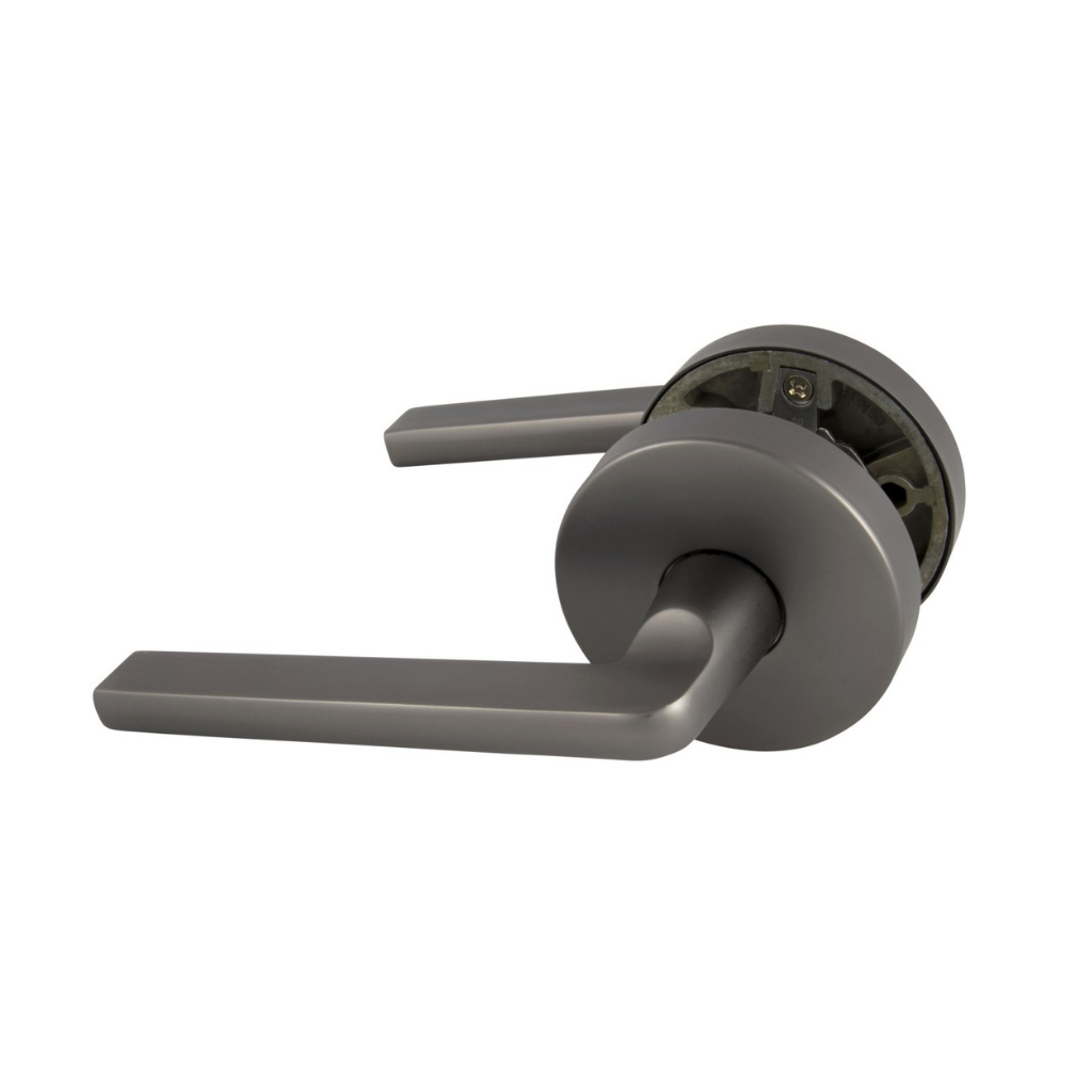 Gainsborough Avant with QuickFix Alba Passage Lever Set in Satin Graphite with Latch