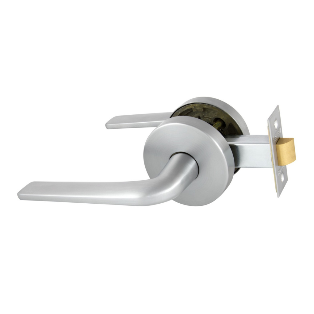 Gainsborough Avant with QuickFix Sierra Passage Lever Set in Brushed Satin Chrome