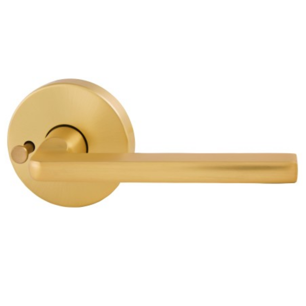 Gainsborough Avant with QuickFix Alba Privacy Lever Set with Latch in Satin Brass