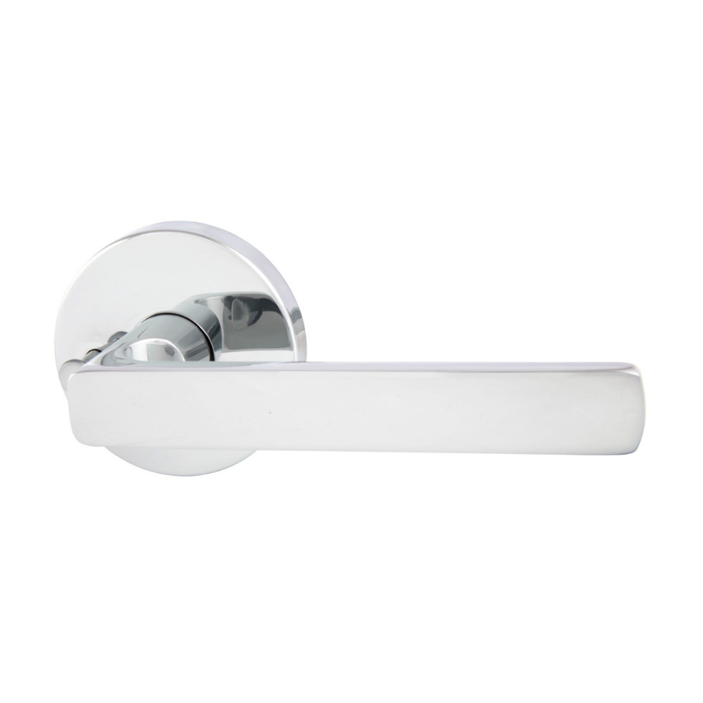 Gainsborough Avant with QuickFix Rivera Privacy Lever Set with Latch in Bright Chrome
