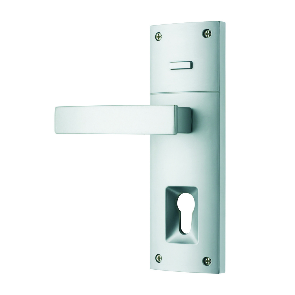 Gainsborough Trilock Contemporary Angular Dummy Trim Entrance Lever Set in Satin Chrome