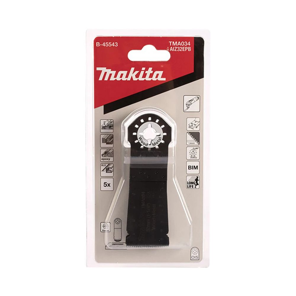 Makita Multi Tool Plunge Cut Saw Blade - 32mm - Pack of 5