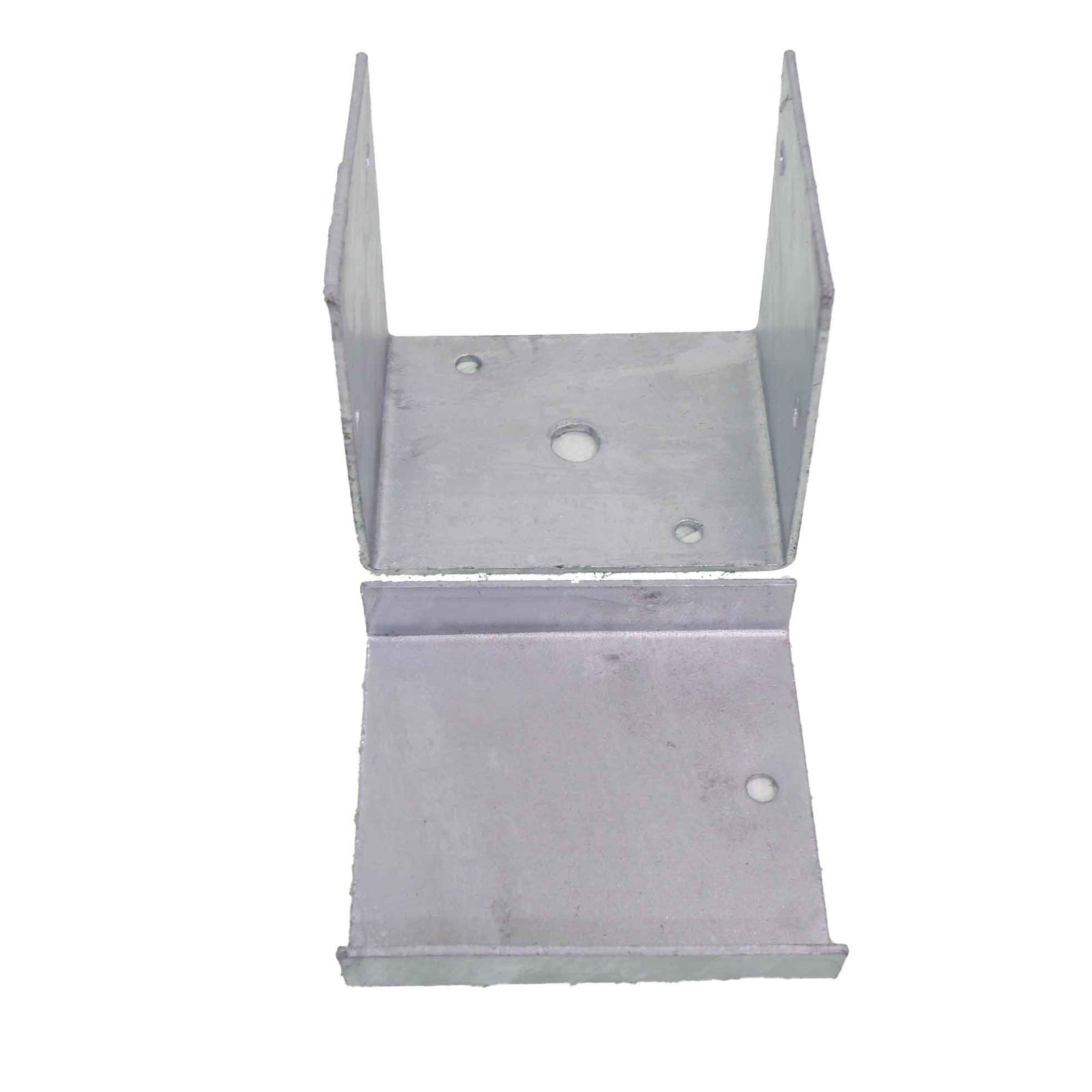 McIntyre® Galvanised Bolt-On Post Support with Base for Secure Structural Fixing