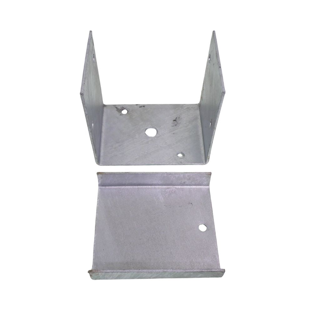 McIntyre® Galvanised Bolt-On Post Support with Base for Secure Structural Fixing