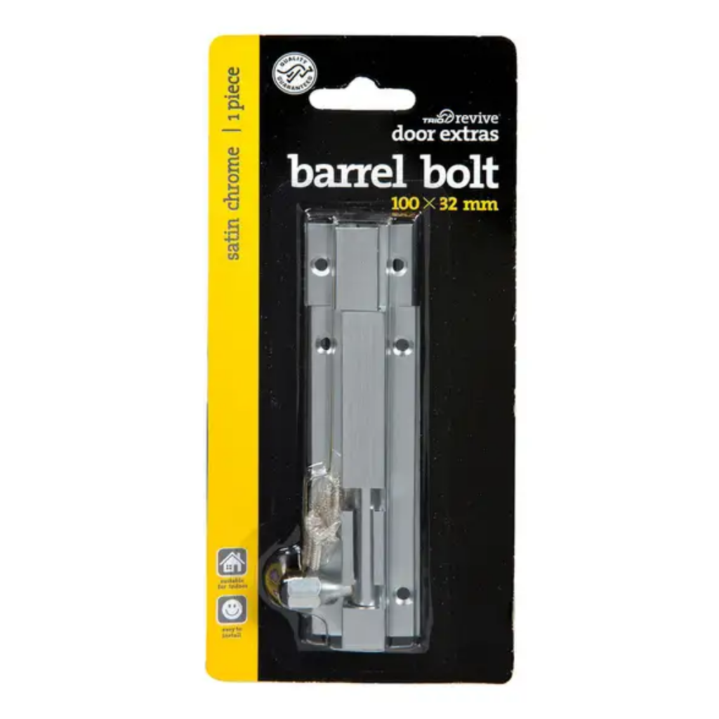 Trio Barrel Bolt Chrome Plated