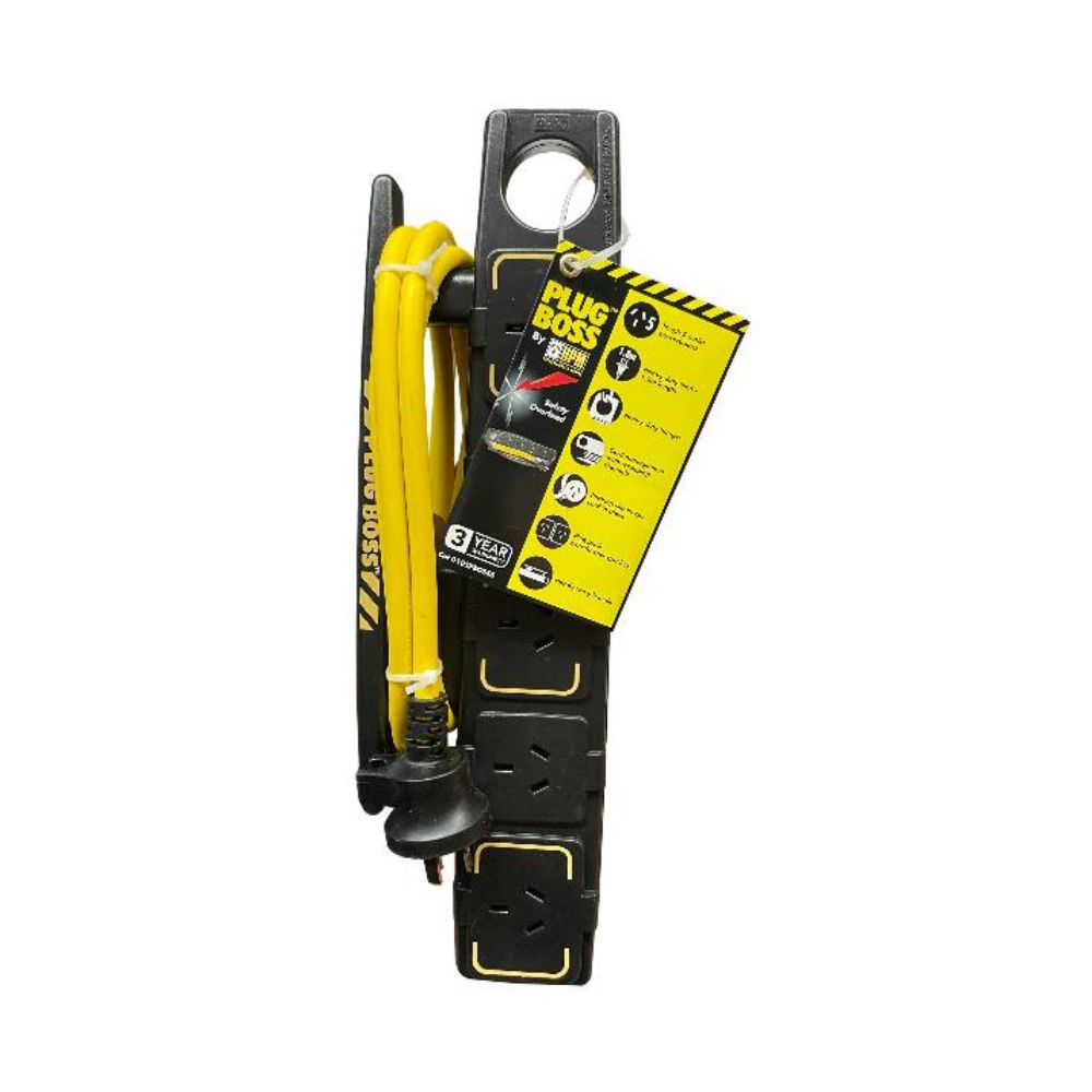 HPM Plug Boss Heavy Duty 5 Outlet Powerboard