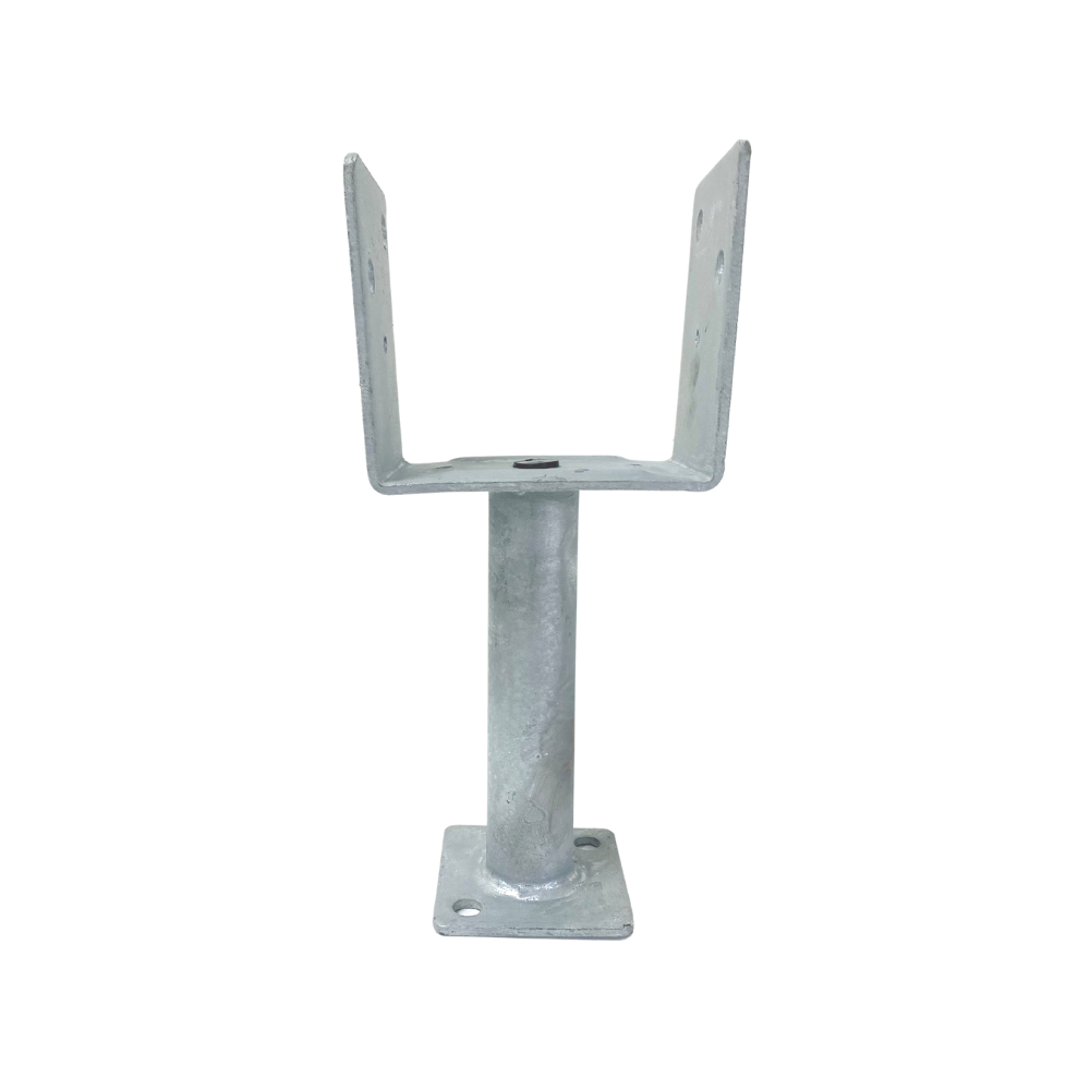 McIntyre® 100mm Full Stirrup Galvanised Post Support with Leg