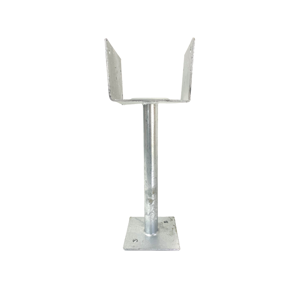 McIntyre® 135mm Full Stirrup Galvanised Post Support with Extended Legs