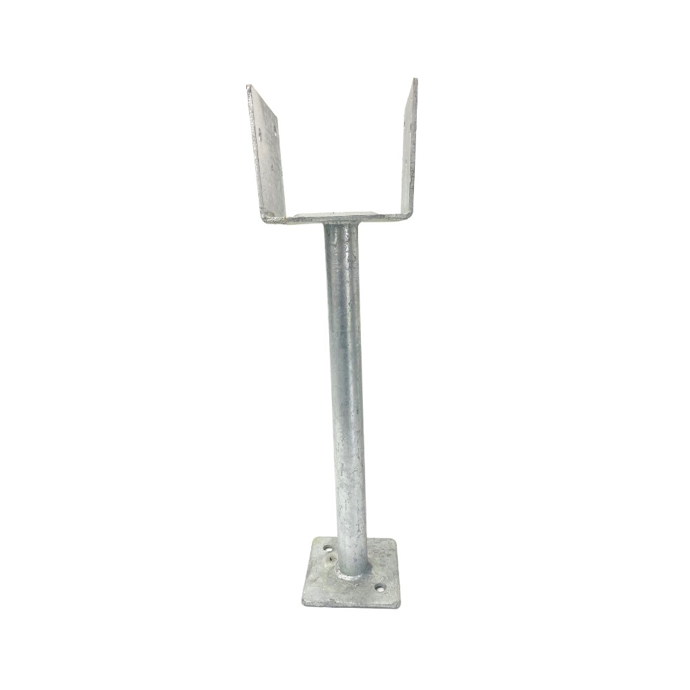 McIntyre® 115mm Full Stirrup Galvanised Post Support with Various Leg Lengths