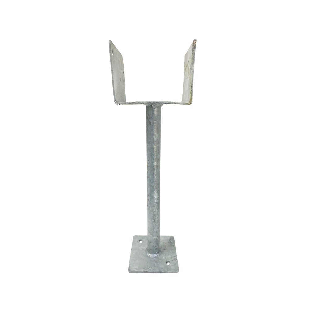 McIntyre® 135mm Full Stirrup Galvanised Post Support with Extended Legs
