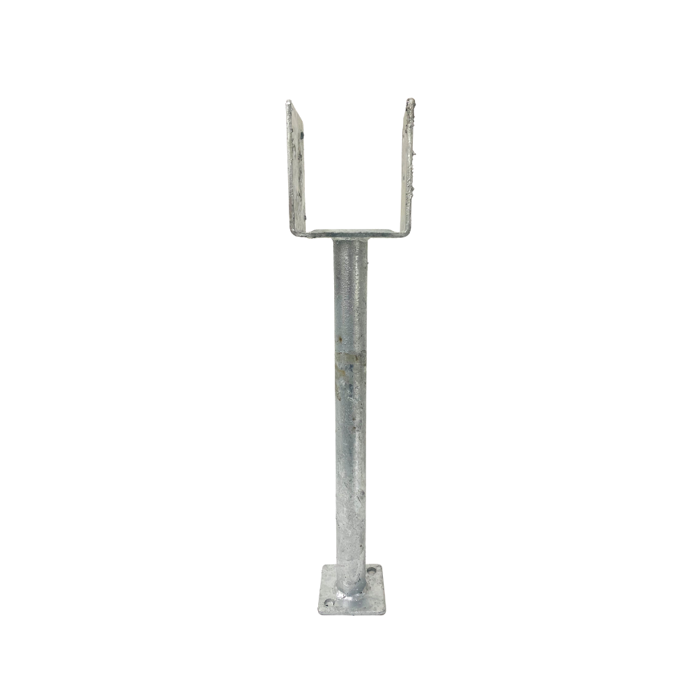 McIntyre® 90mm Full Stirrup Galvanised Post Support with Leg
