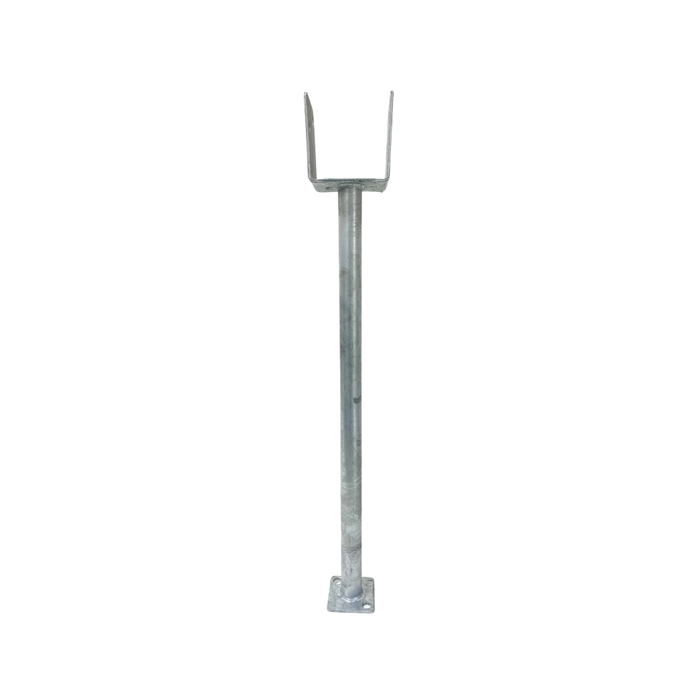 McIntyre® 90mm Full Stirrup Galvanised Post Support with Leg