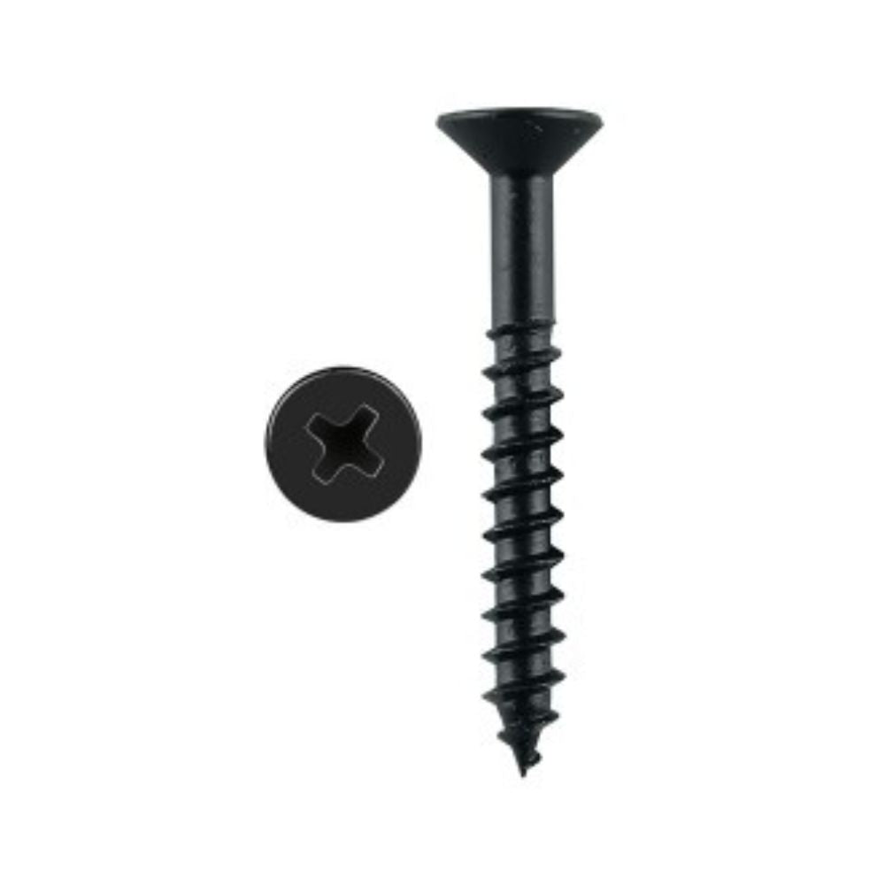 Romak Wood Screw Phillips Countersunk 4 x 30mm Black