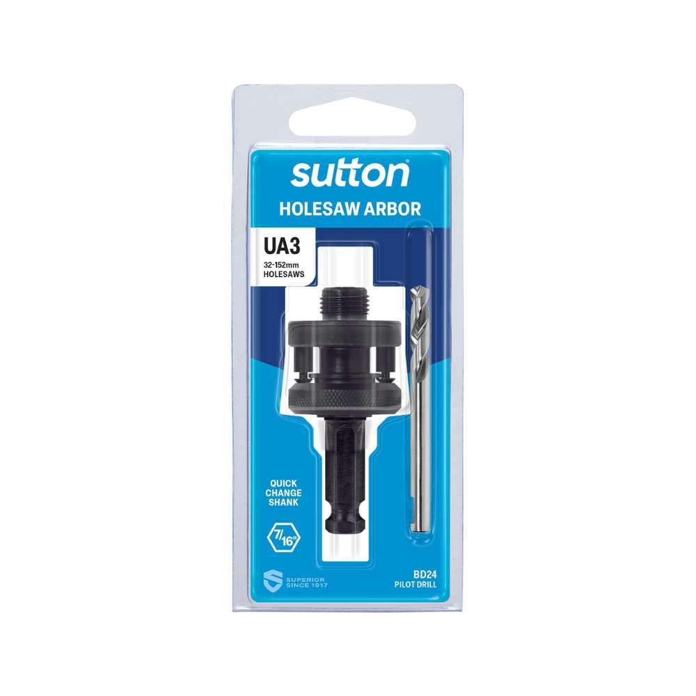Sutton H112 Viper Series Holesaw Arbor for Various Hole Sizes 14-152mm Range