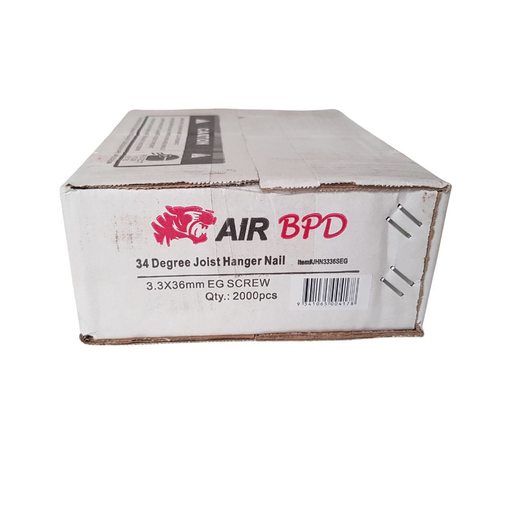 Air BPD 36mm Screw Shank Electro Galv Joist Hanger Nail 2000 Box