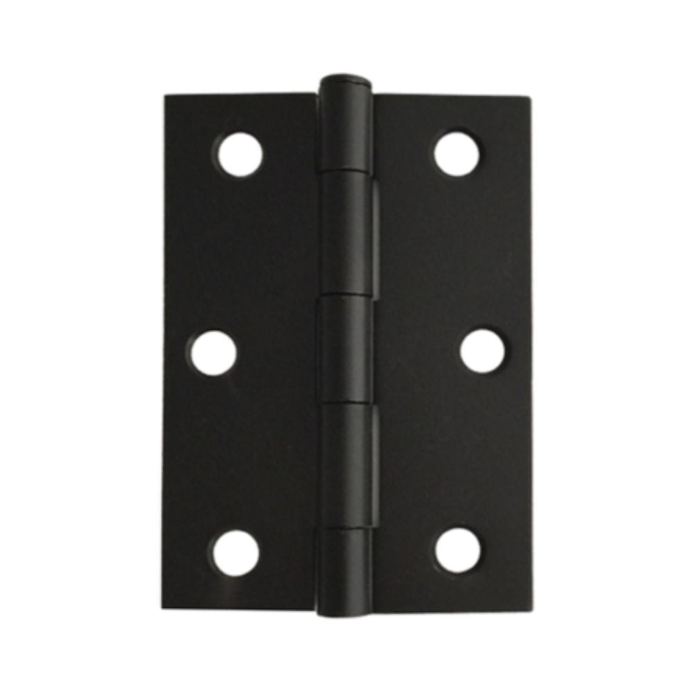 Trio Butt Hinge 85 x 60 x 1.6mm Fixed Pin Black Bagged/Screws