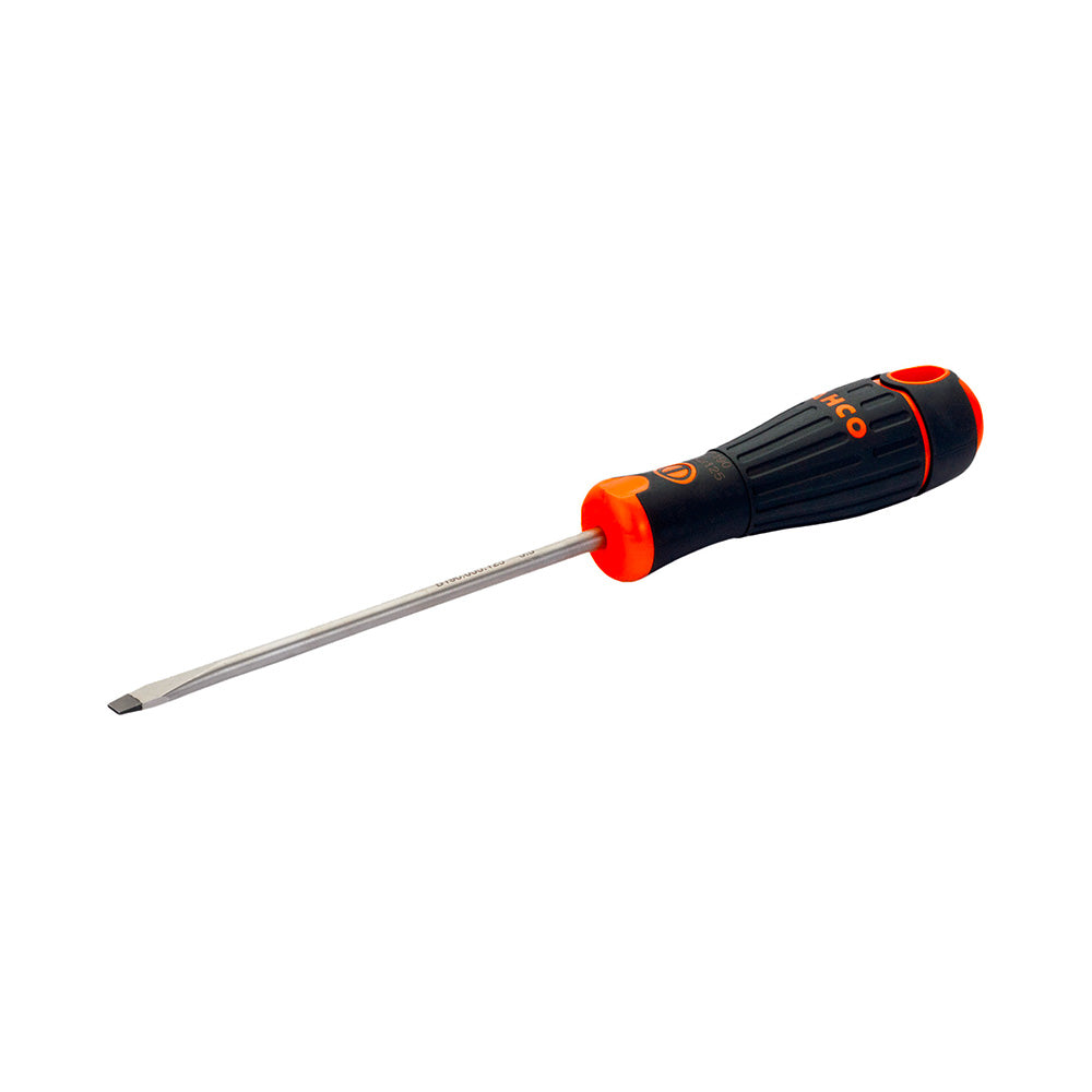 BAHCO Slotted Screwdriver with Rubber Grip – Various Tip Sizes & Blade Lengths