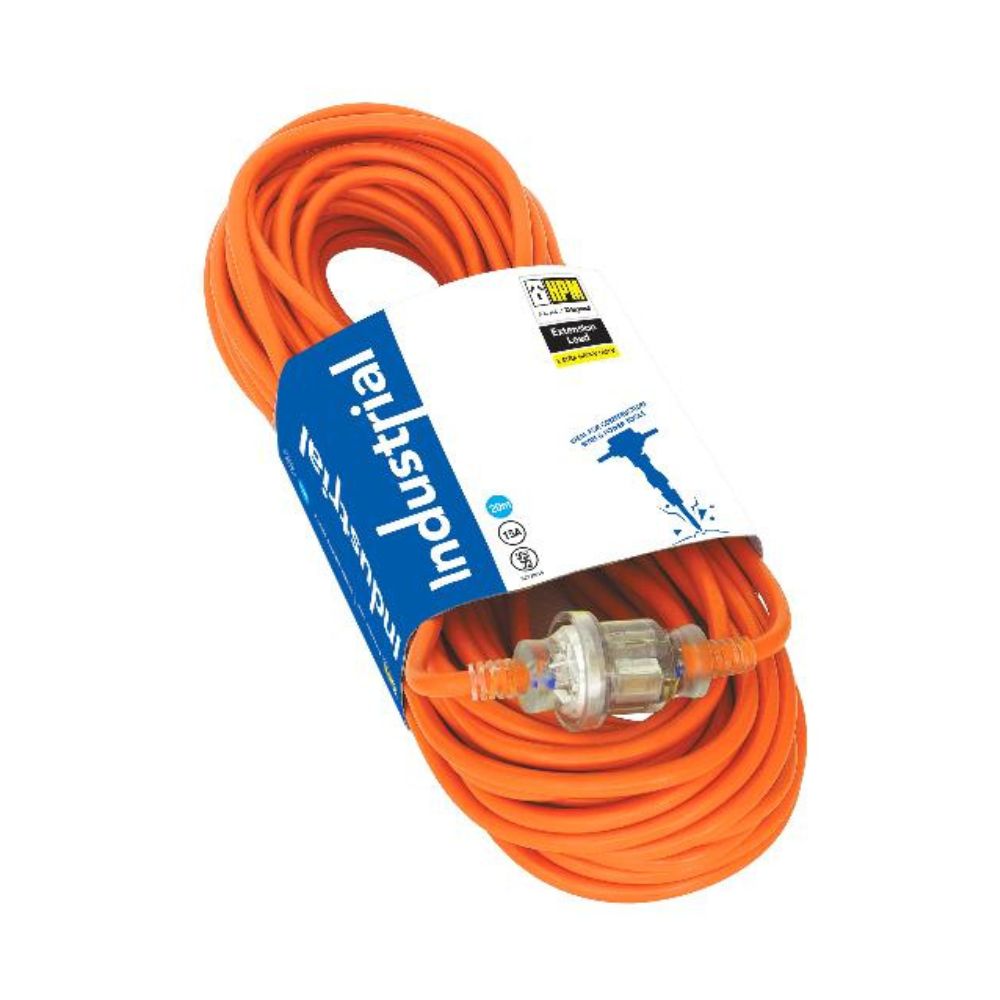 HPM Extra Heavy Duty 10A to 15A 3 Core 1.5mm² Extension Lead 20m & 30m Orange