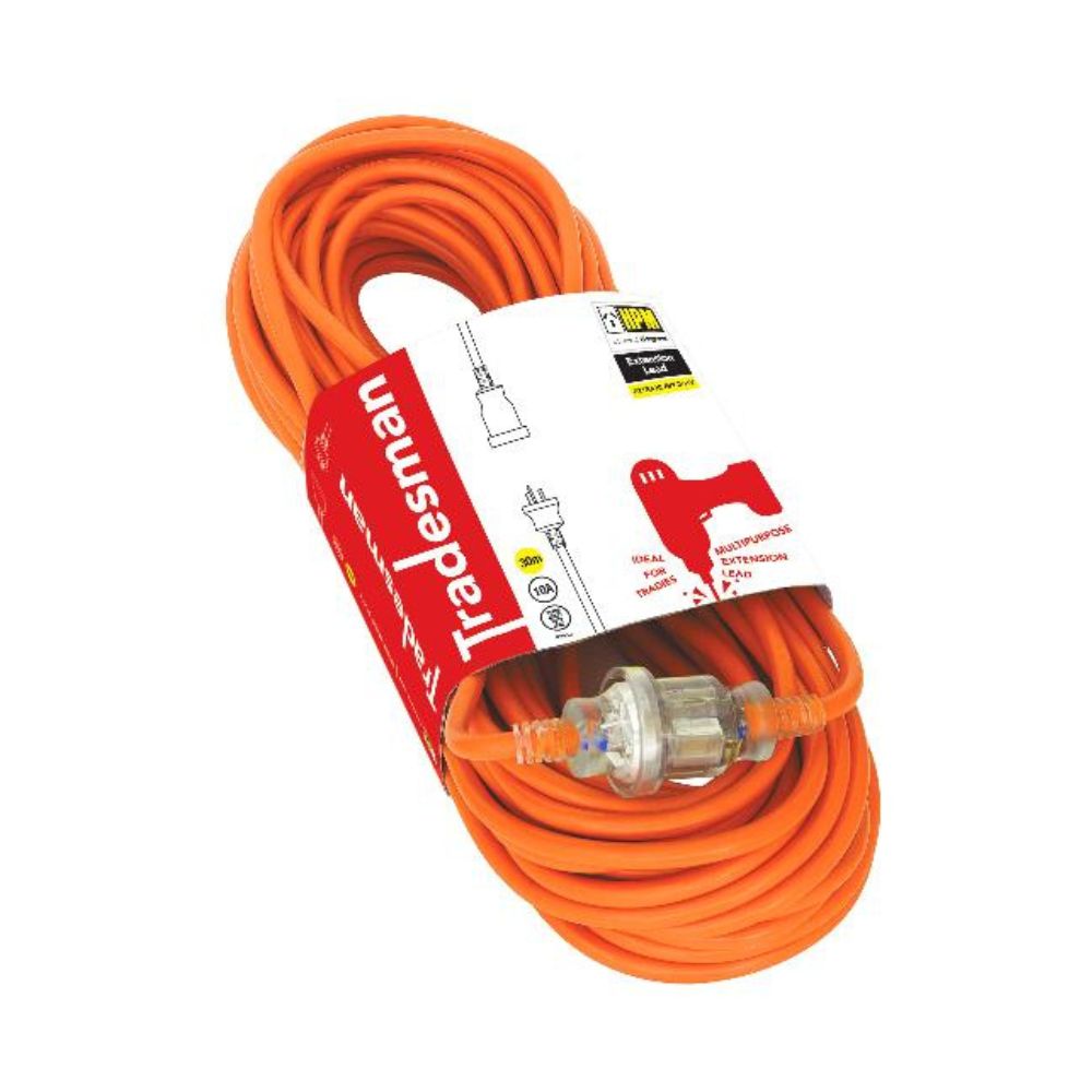 HPM Extra Heavy Duty 10A to 15A 3 Core 1.5mm² Extension Lead 20m & 30m Orange