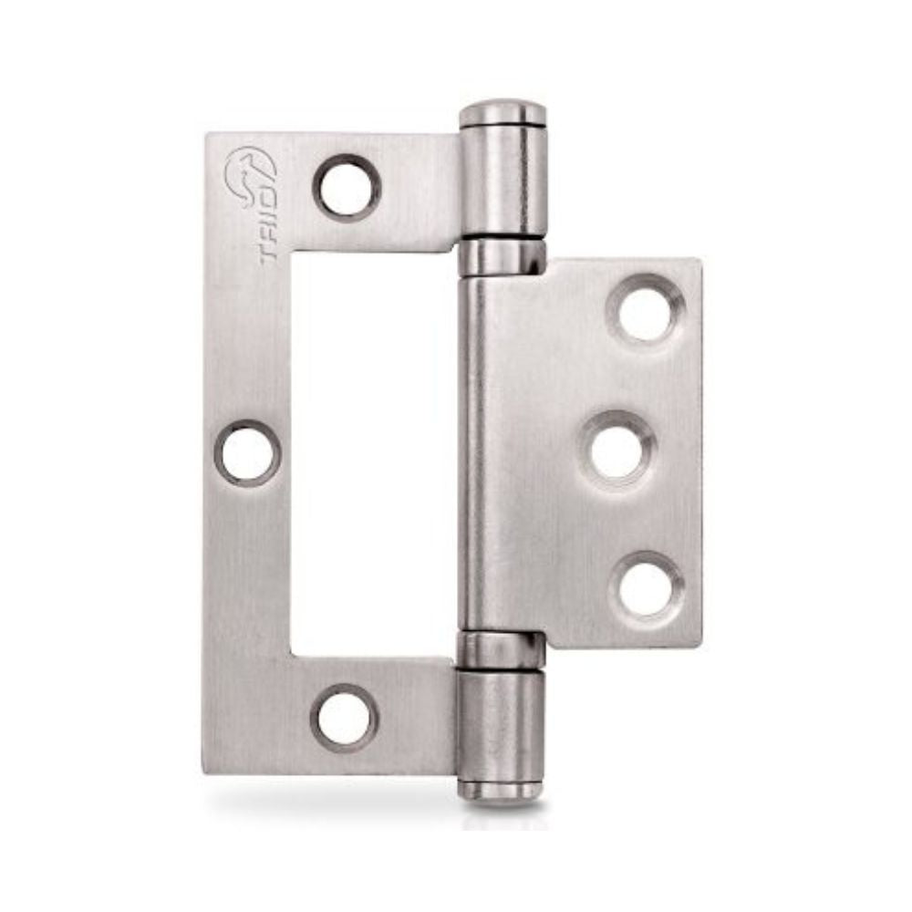 Trio Hinges Non Mort Stainless Steel Flat Fixed Pin 100x70x2.5mm