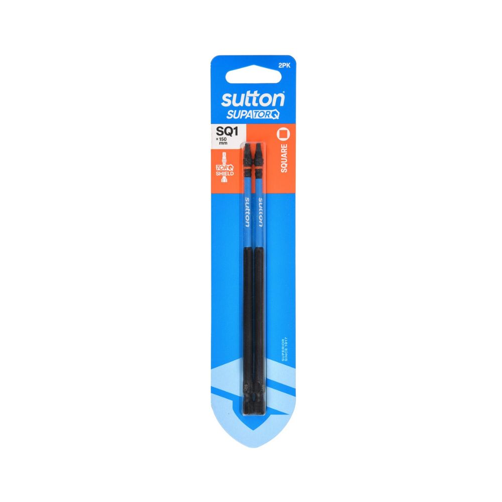 Sutton Screwdriver Bit S204 Supatorq Square/Robertson 2 Pack Various Lengths and Sizes