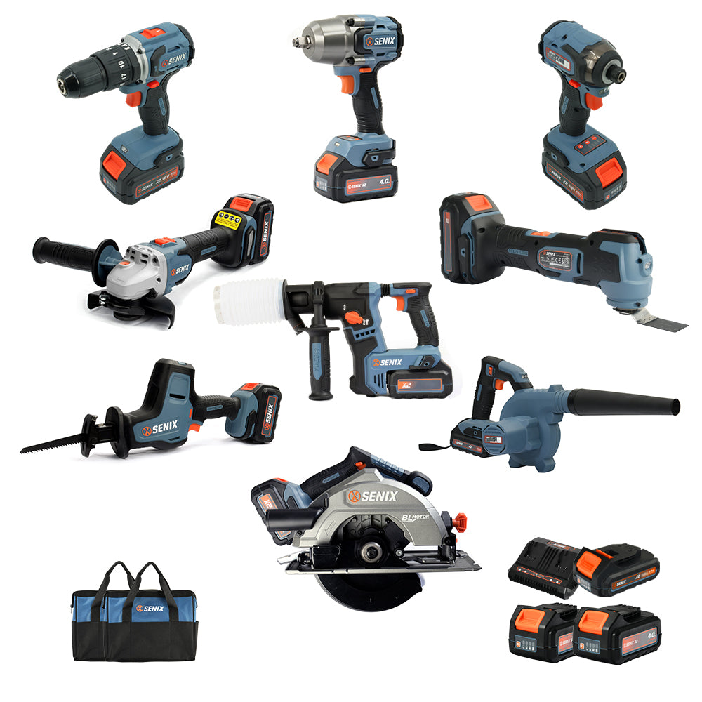SENIX X2 18V 9 Piece Combo Kit S1