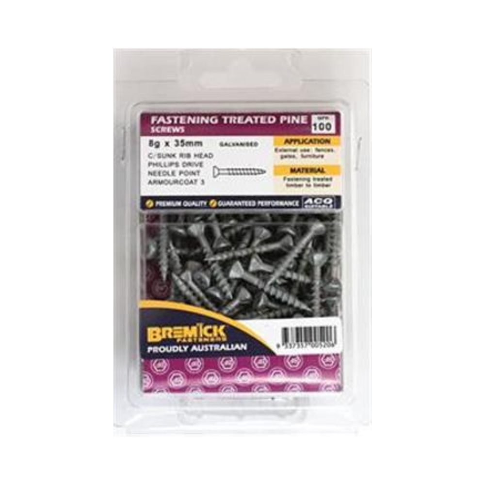Bremick Screws for Treated Pine Galvanised - (Various Sizes)