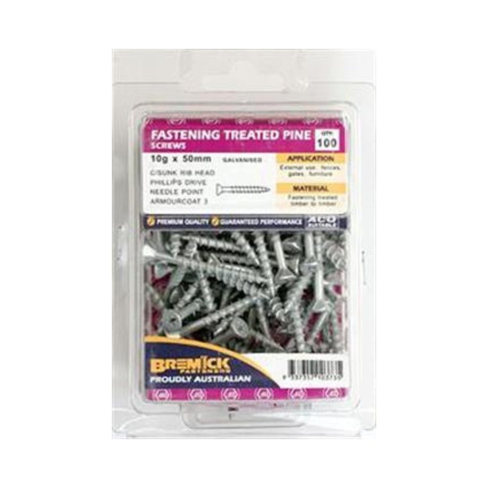 Bremick Screws for Treated Pine Galvanised - (Various Sizes)