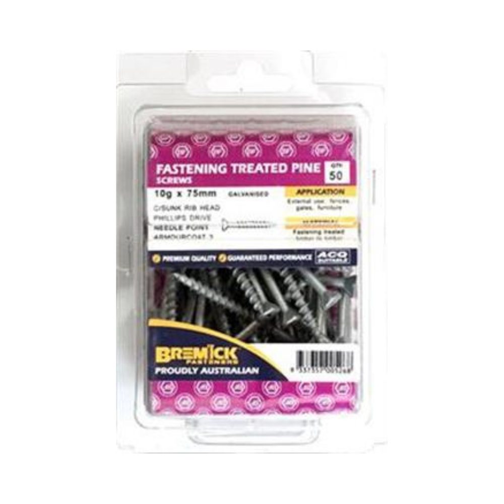 Bremick Screws for Treated Pine Galvanised - (Various Sizes)