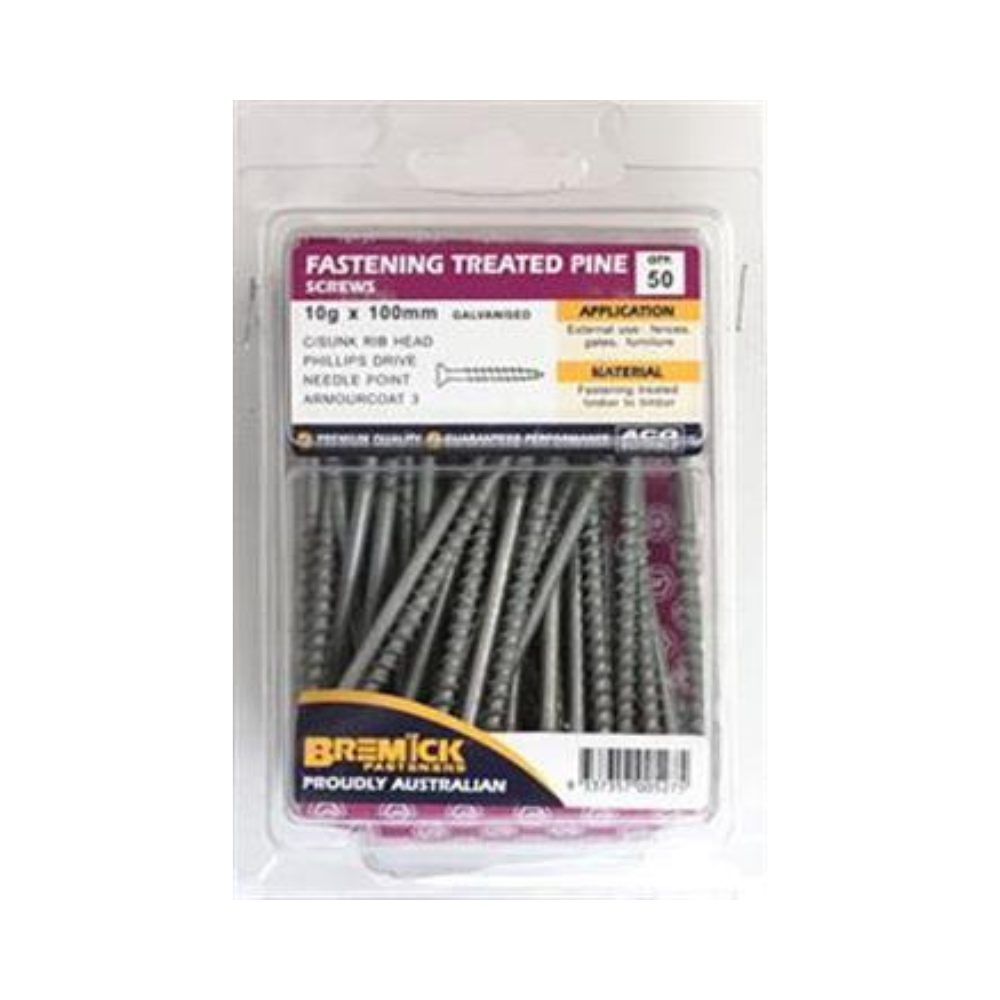 Bremick Screws for Treated Pine Galvanised - (Various Sizes)