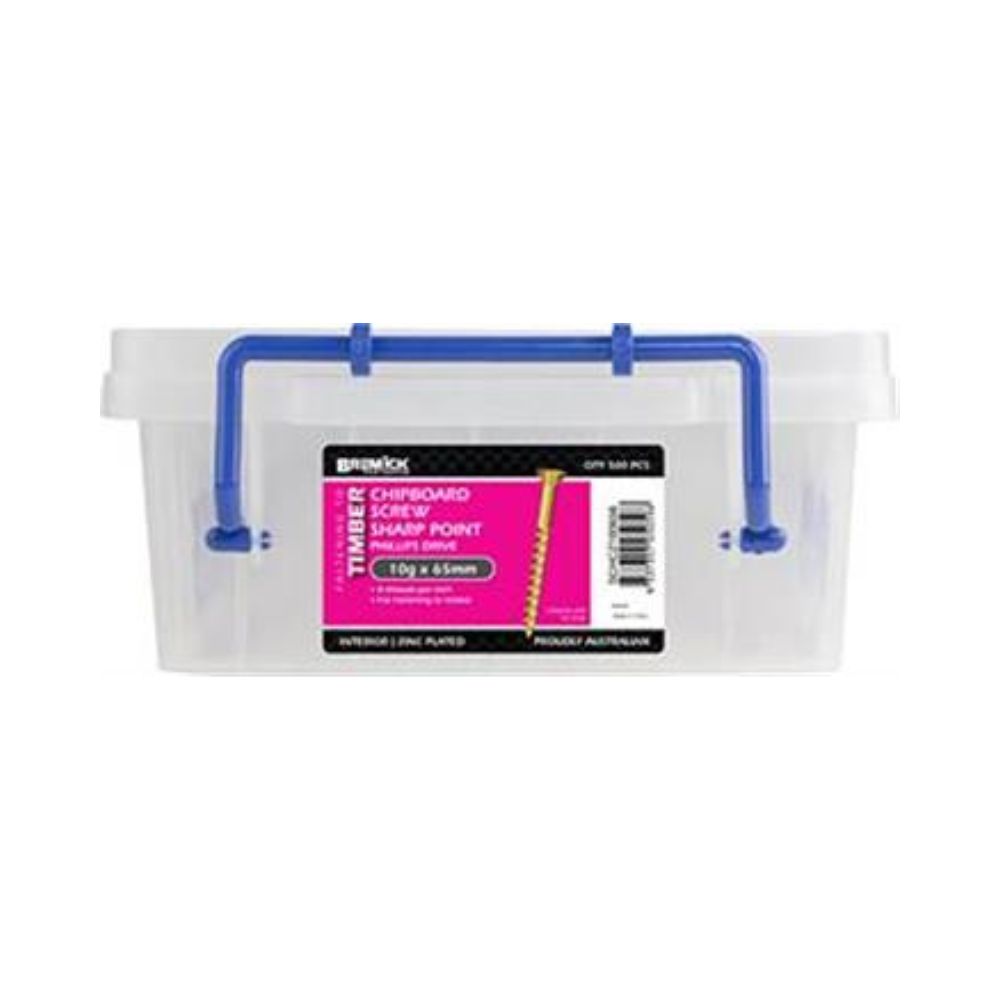 Bremick Screw Chip Board Zinc Plated - (Various Sizes)