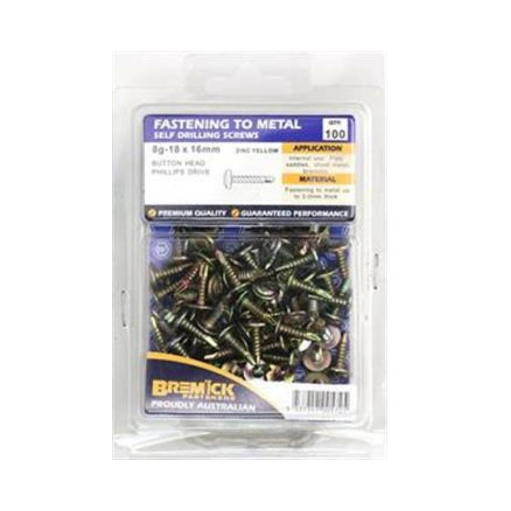 Bremick Screw Butt Metal Zinc Plated 8g - 12, 16, 20, 25, and 32mm - 100 Pack