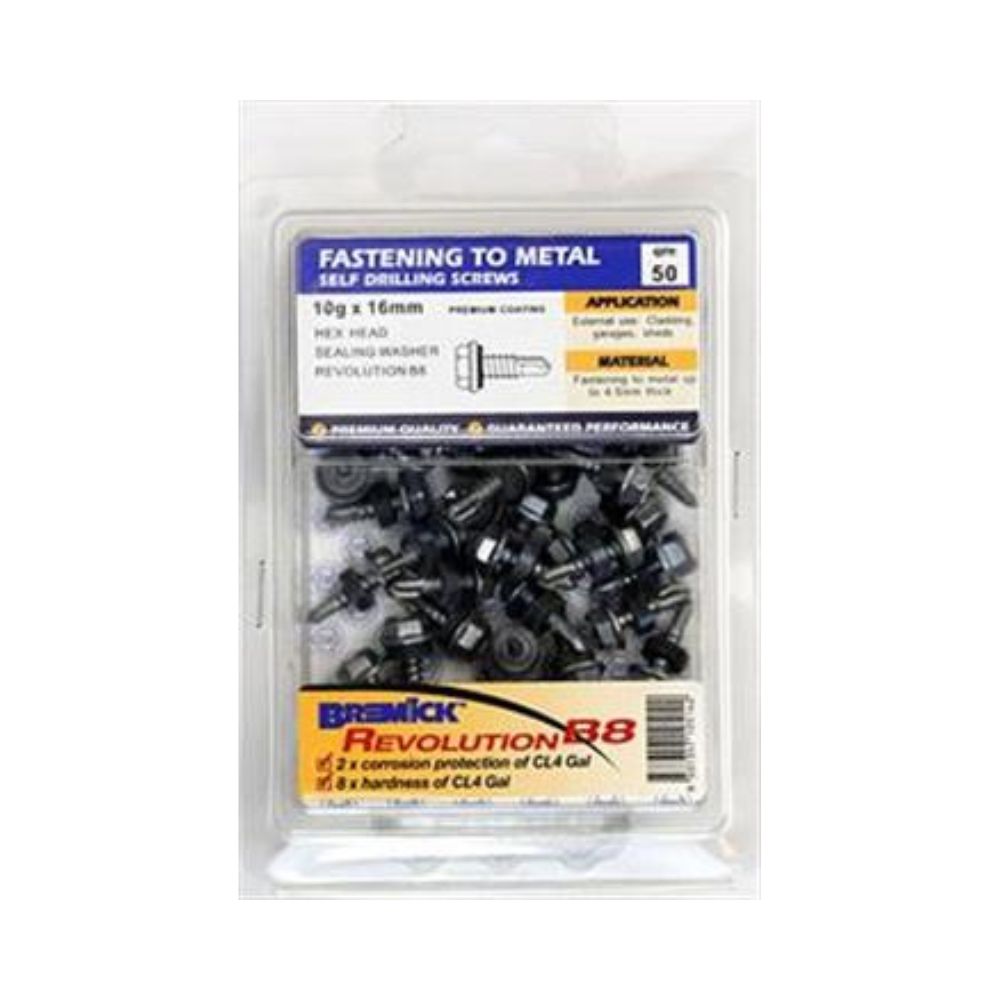 Bremick Screw Hex Metal B8+Seal - (Various Sizes)