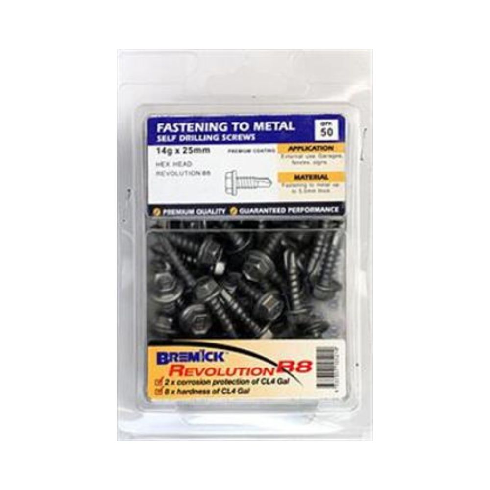 Bremick Screw Hex Metal B8 (Various Sizes)