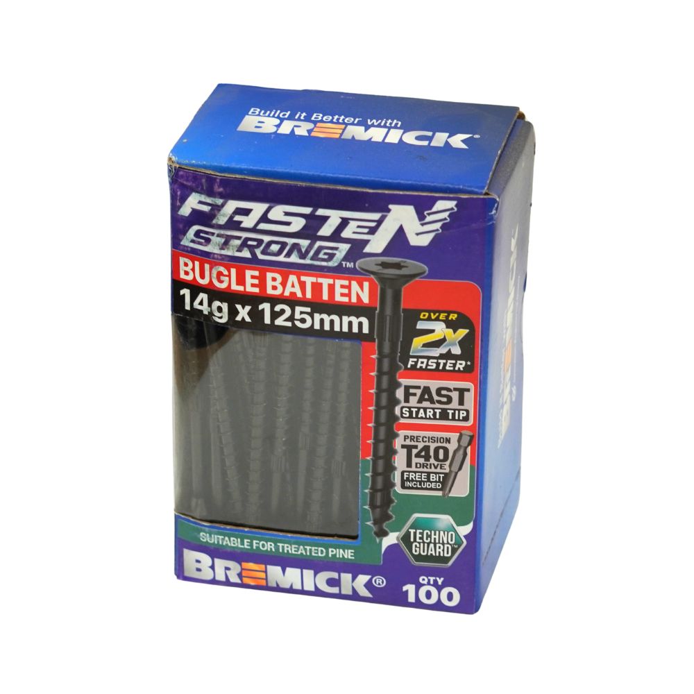 Bremick Bugle Batten Fasten Strong 14g CL3 T40 Drive Screws - Various Sizes and Packs