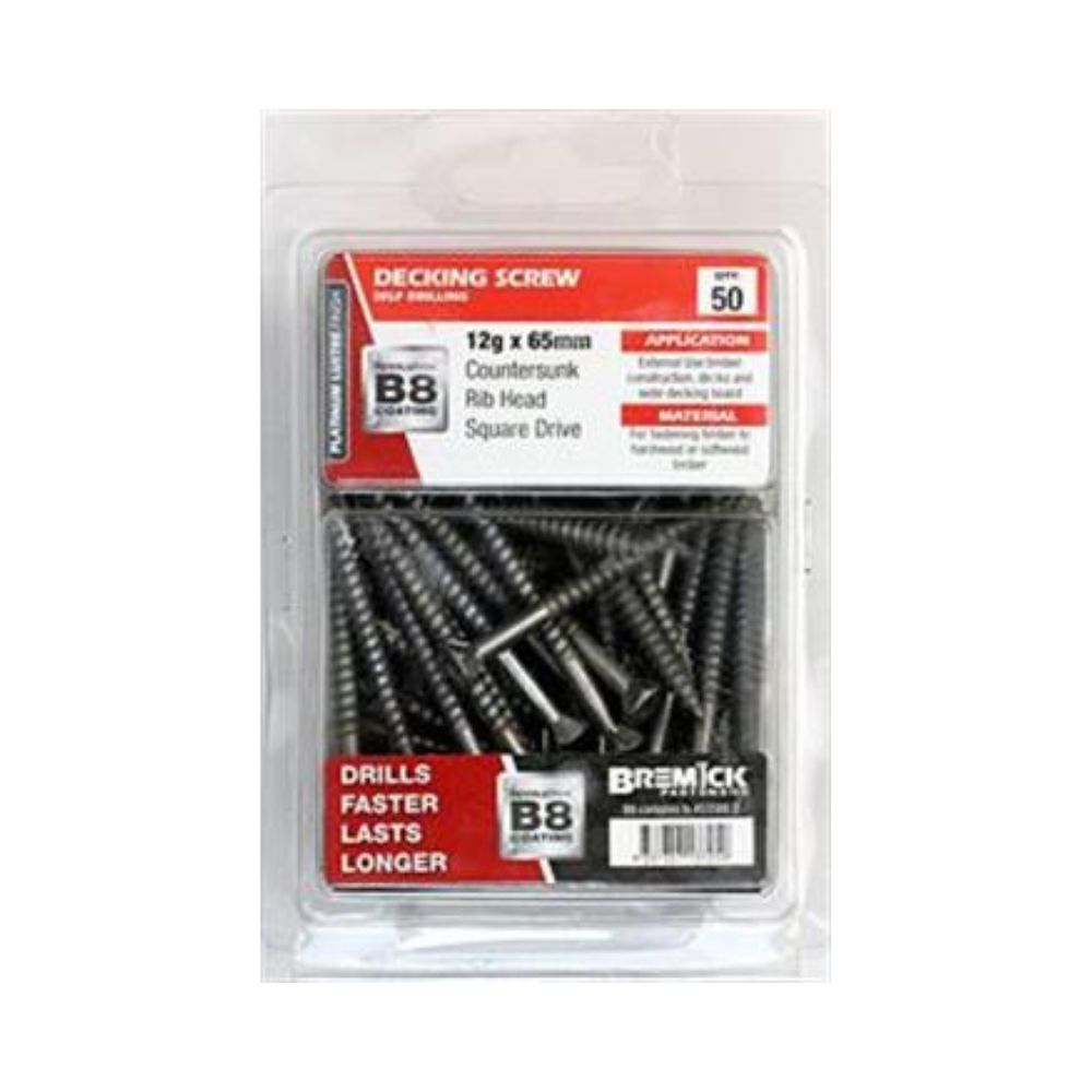Bremick Screw Timber T17 B8 - 10g & 12g - 40, 50, 65, 75 & 100mm