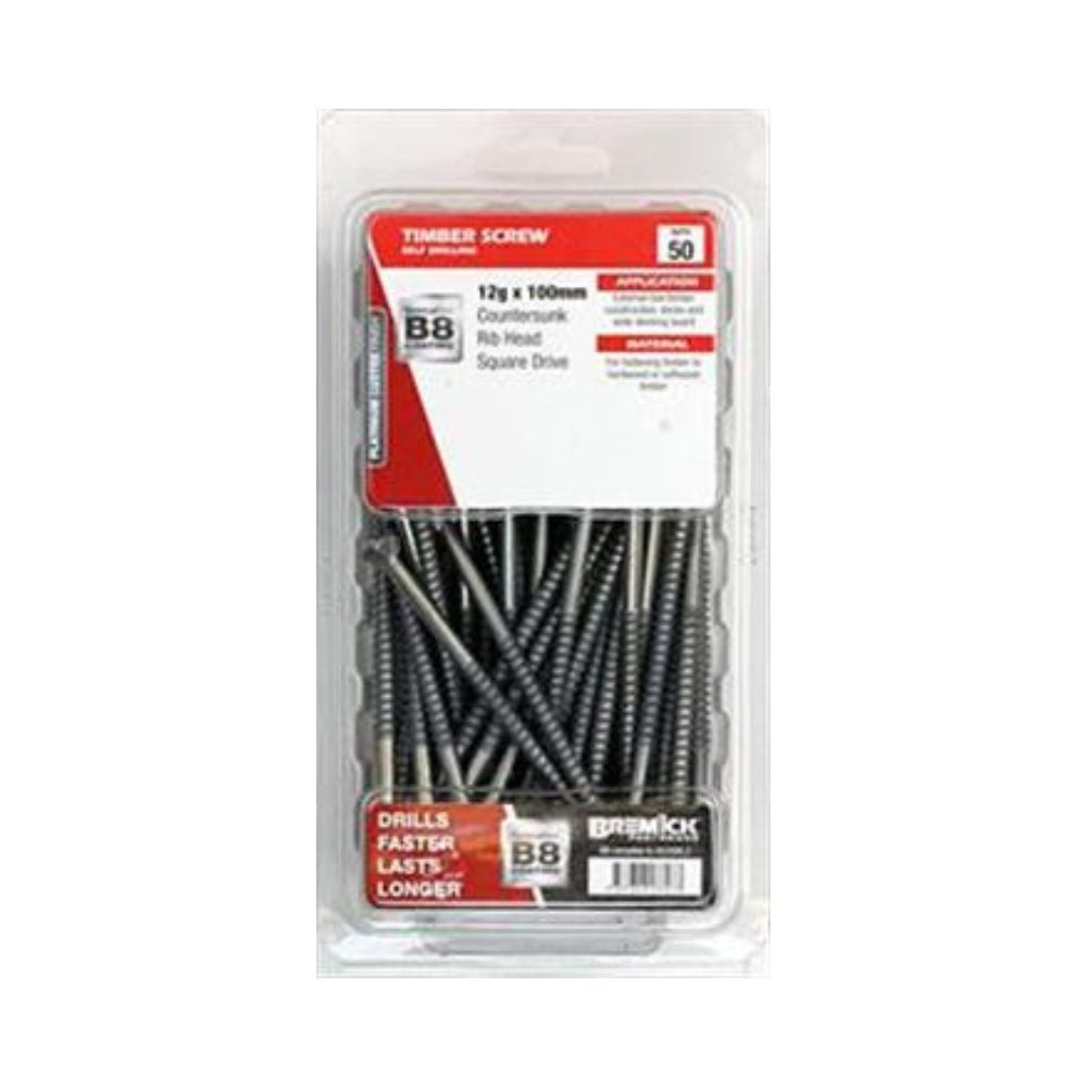 Bremick Screw Timber T17 B8 - 10g & 12g - 40, 50, 65, 75 & 100mm