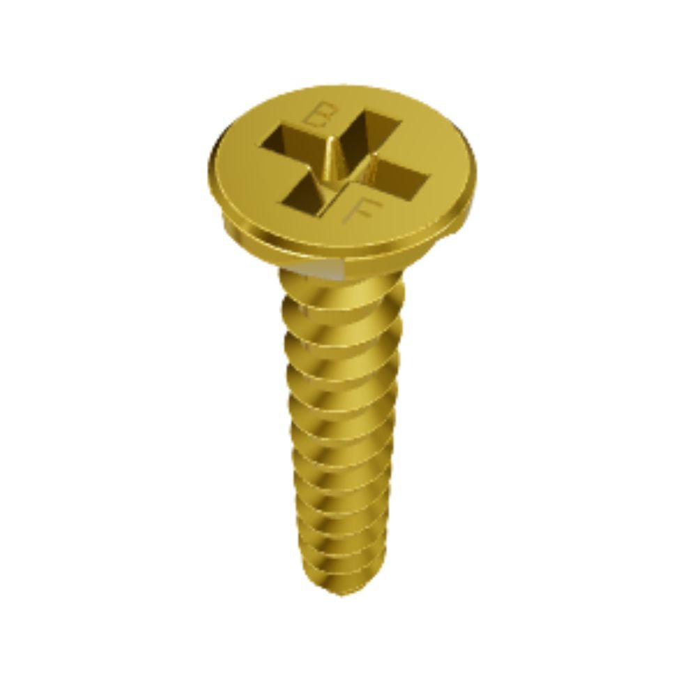 Bremick Villaboard Screws, Countersunk Ribbed Head Zinc Yellow - Box of 1000