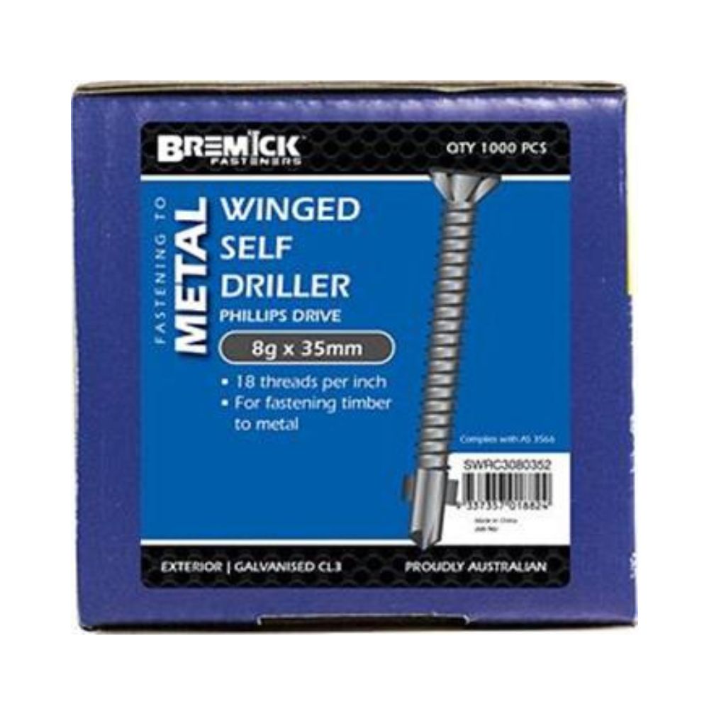Bremick Screw Wing C3 - 8g & 10g 35mm to 75mm
