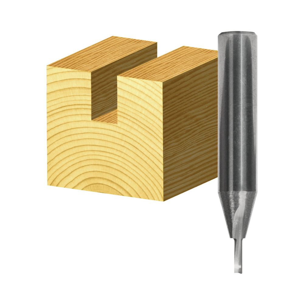 Carbitool Single Flute Straight Flute Solid Carbide End Mill Long Series