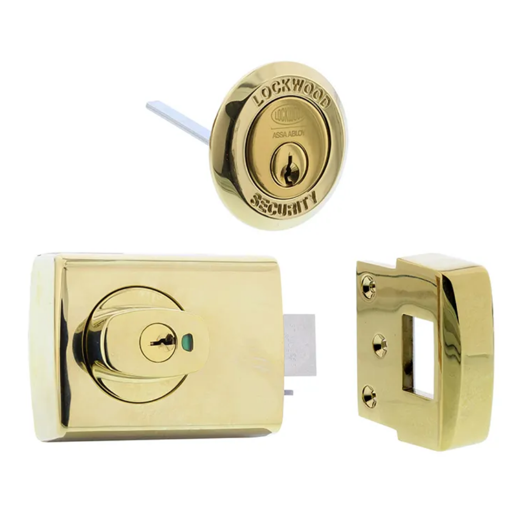 Lockwood Double Cylinder and Knob Deadlatch - Everbrass