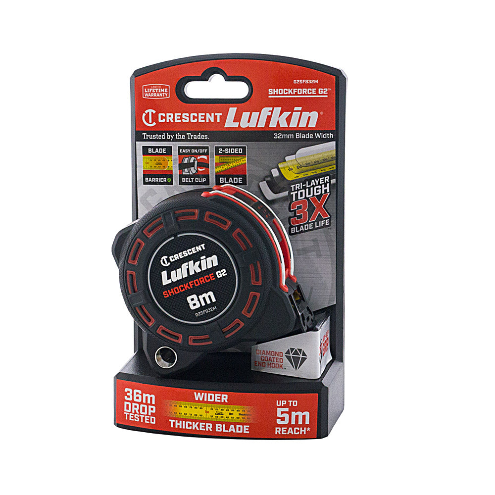 Lufkin Tape Measure Gen 2 Shockforce 8mx32mm