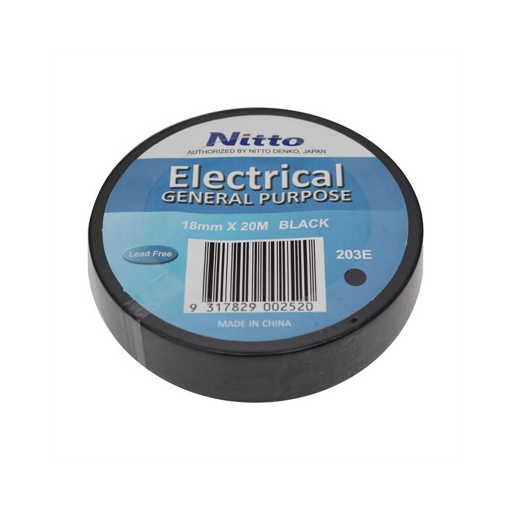 Nitto Electrical Tape Black 0.18x18mmx20m