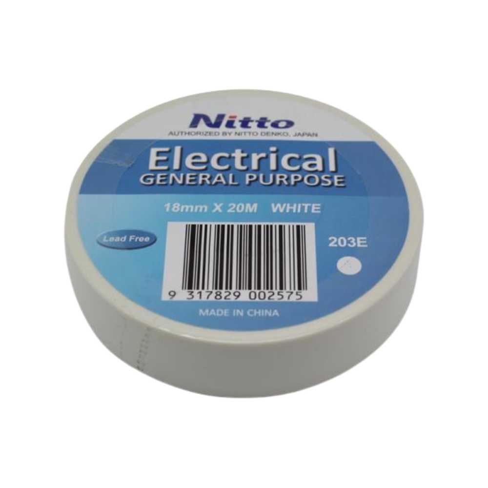 Nitto Electrical Tape White 0.18x18mmx20m