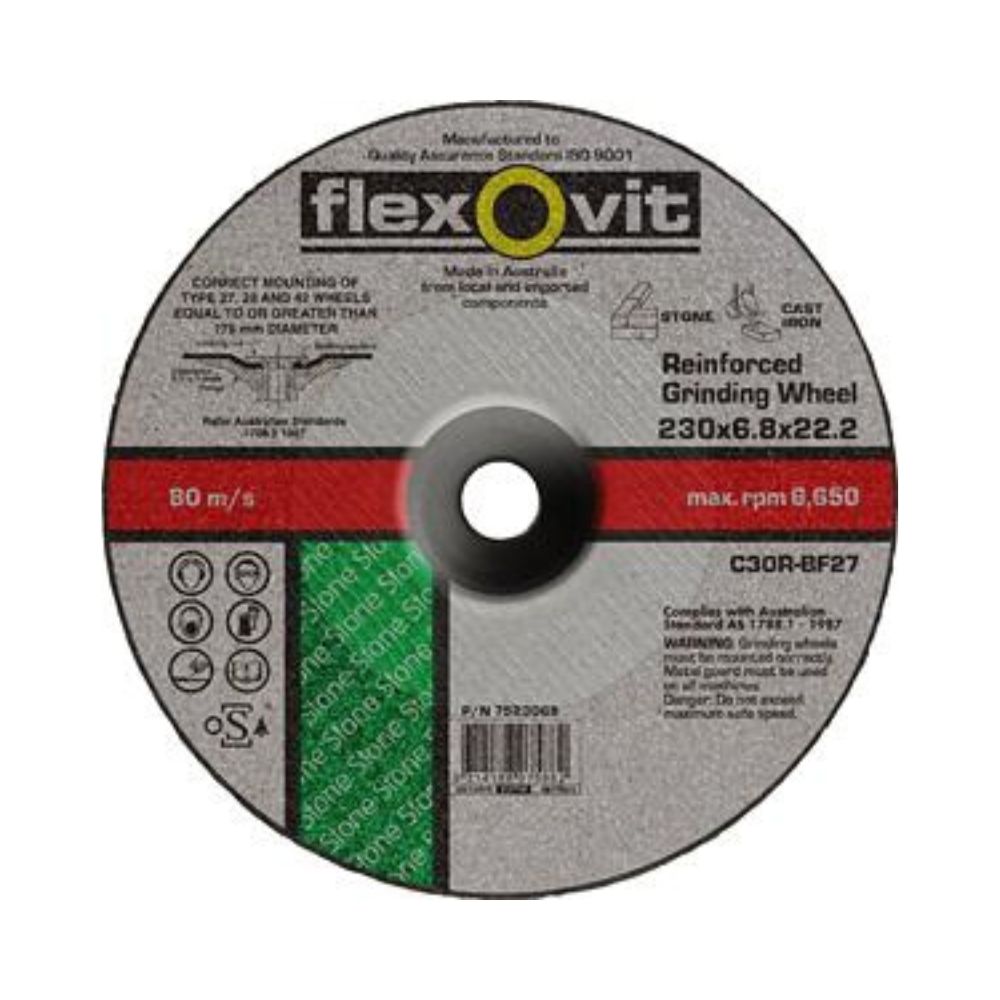 Flexovit Wheel Grinding Masonry 230x6 8x22mm