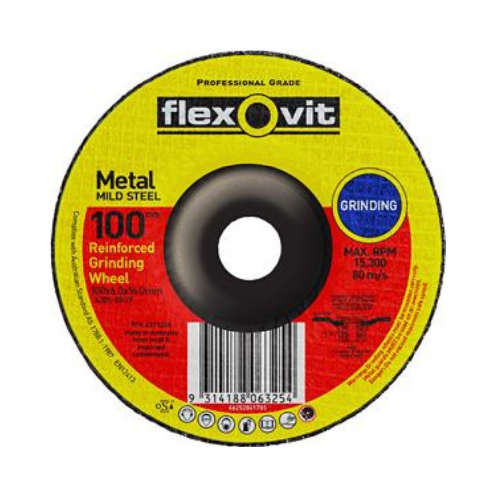 Flexovit Wheel Grinding Metal DC 102mm x 6mm x 16mm